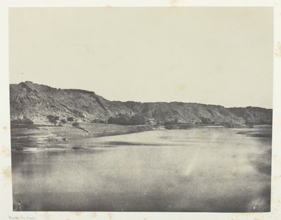 Oostelijke Oever van de Nijl Dorp van Bab, Uitzicht naar het Zuiden Philoe, Nubië, 1849-51, gedrukt 1852 door Maxime Du Camp
