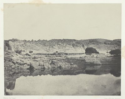Noordelijke Oever van de Nijl Dorp Abou-Koli, Uitzicht vanuit het Noorden van Philoe, Nubië, 1849-51 door Maxime Du Camp