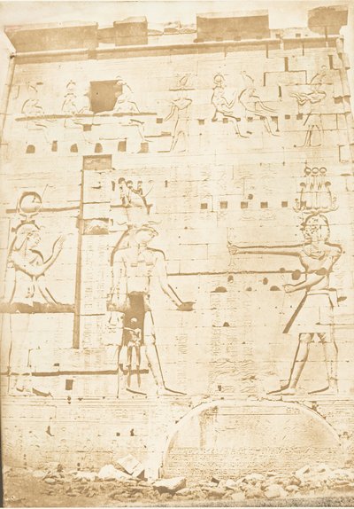 Tweede Pylon van de Tempel van Isis, te Philae, 13 april 1850 door Maxime Du Camp