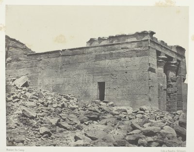 Temple De Dandour (Ancienne Tantour), Dédié à La Triade Osiris-Isis-Horus; Nubie, plaat 93 uit het album "Egypte, Nubie, Palestina et Syrie" (1852) door Maxime Du Camp