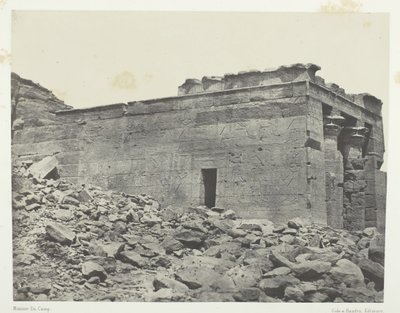 Tempel van Dandour, gewijd aan de triade Osiris-Isis-Horus, Nubië, 1849-51 door Maxime Du Camp