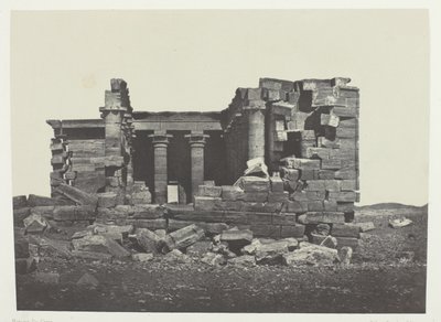 Tempel De Maharakkah (Hièra Sycaminos Des Grecs); Nubië, plaat 96 uit het album "Egypte, Nubie, Palestina et Syrie" (1852) door Maxime Du Camp