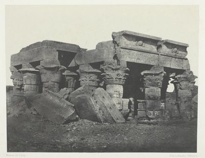 Tempel van Ombos, Opper-Egypte, plaat 65 uit het album "Egypte, Nubie, Palestina en Syrie" (1852) door Maxime Du Camp