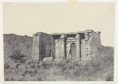 Tempel van Tafeh (Ancienne Taphis), Nubië door Maxime Du Camp