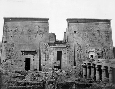 Tempel van Philae, Nubië, Egypte, 1852 door Maxime Du Camp
