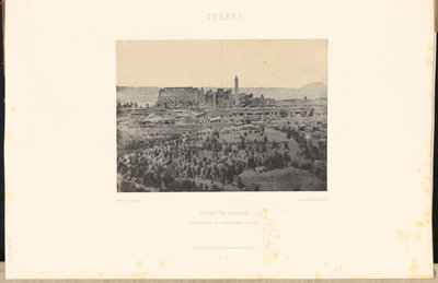 Thebe. Paleis van Karnak. Algemeen zicht op de ruïnes, kijkend naar het oosten. door Maxime Du Camp