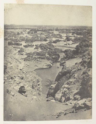 Vue Cavalière De La Seconde Cataracte; Nubie, plaat 111 uit het album "Egypte, Nubie, Palestine et Syrie" (1852) door Maxime Du Camp