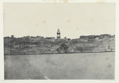 Algemeen uitzicht op Esneh, Opper-Egypte, 1849-1851, gedrukt 1852 door Maxime Du Camp