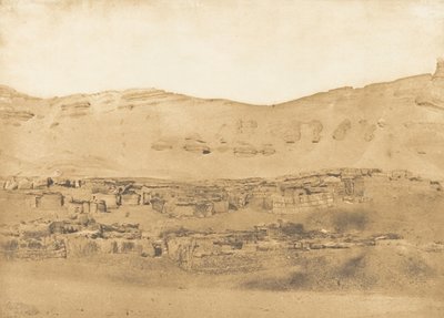 Vue du Village de Garara, 1850 door Maxime Du Camp
