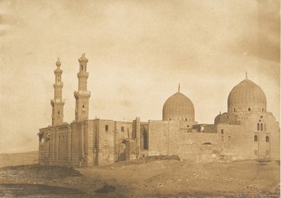 Algemeen uitzicht van de Moskee en het Graf van Sultan Bezkouk, El-Melek..., december 1849-januari 1850 door Maxime Du Camp