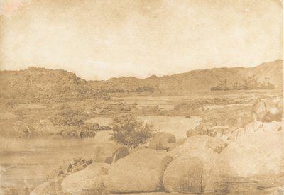 Vue prise à la première Cataracte Rive droite, 1849-50 door Maxime Du Camp