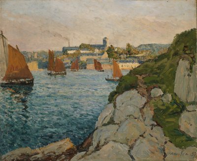 Douarnenez in Zonneschijn door Maxime Emile Louis Maufra