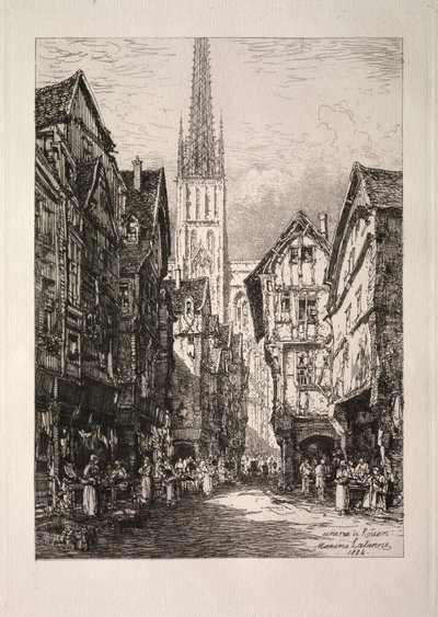 A Street in Rouen door Maxime Lalanne