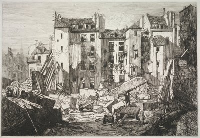 Sloop voor de Opening van de Rue des Écoles, 1862 door Maxime Lalanne