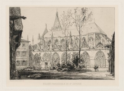 Parochiekerk van Sint-Séverin door Maxime Lalanne
