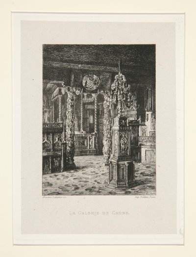 La galerie de chêne, pl. 6 uit de suite Chez Victor Hugo door Maxime Lalanne