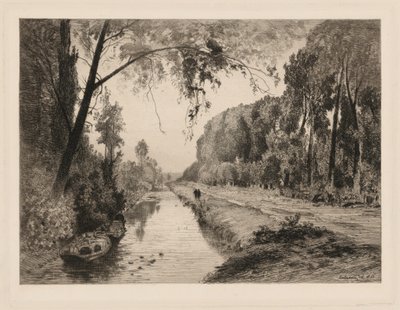 Het kanaal bij Pont-Saint-Maxence door Maxime Lalanne