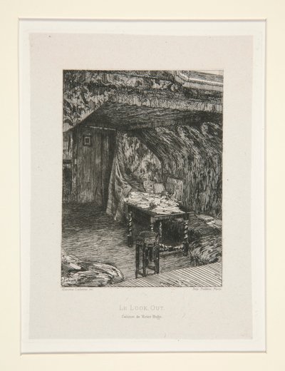 Le look out, kantoor van Victor Hugo, pl. 9 uit de suite Chez Victor Hugo door Maxime Lalanne