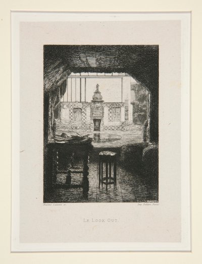 De uitkijk, pl. 10 uit de suite Chez Victor Hugo door Maxime Lalanne