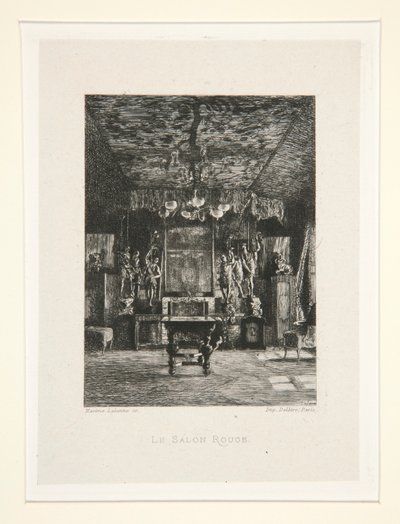 Le salon rouge, pl. 5 uit de suite Chez Victor Hugo door Maxime Lalanne