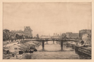 Parijs, uitzicht vanaf de Concorde-brug, 1866 door Maxime Lalanne