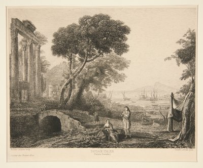 Italiaans landschap door Maxime Lalanne