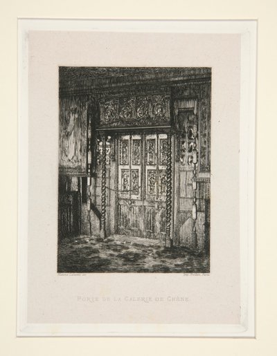 Porte de la galerie de chêne (Deur van de Eikengalerij), pl. 8 uit de suite Chez Victor Hugo (Victor Hugo) door Maxime Lalanne