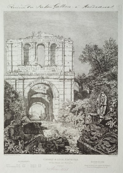 Ruïnes van het Gallienpaleis in Bordeaux door Maxime Lalanne