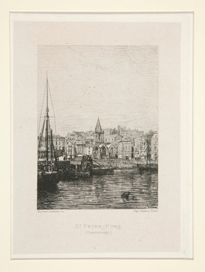 St. Peter-Port, Guernsey, pl. 1 uit de suite Chez Victor Hugo (Victor Hugo door Maxime Lalanne