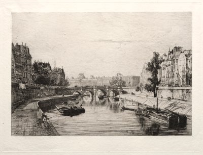 Uitzicht vanaf Pont St. Michel door Maxime Lalanne