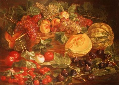 Stilleven met fruit door Maximilian Pfeiler or Pfeiller