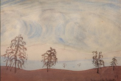Landschap met bomen, 1917 door Maximilian Voloshin