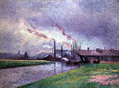 Langs de Rivier door Maximilien Luce