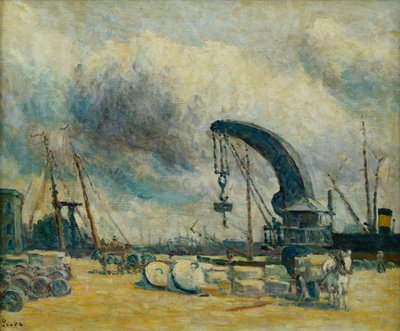 De Haven, Kade in Schiedam, 1907 door Maximilien Luce