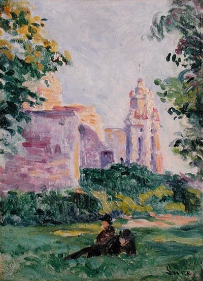 Rustend in het gras, c.1897 door Maximilien Luce