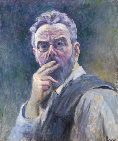 Zelfportret met sigaret, ca. 1905 door Maximilien Luce