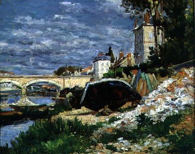De oevers van de rivier door Maximilien Luce