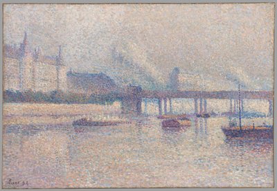 De oevers van de Seine in Parijs door Maximilien Luce