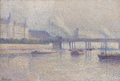 De oevers van de Seine in Parijs, 1893 door Maximilien Luce