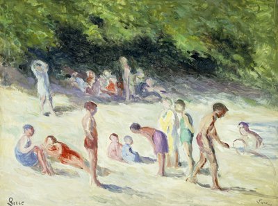 De baders van Mericourt, 1935 door Maximilien Luce