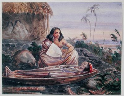 Een Begrafenis in Tahiti, c.1841-48 door Maximilien Radiguet