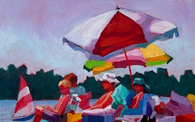 Zomerplezier aan het meer door Maxine Shore
