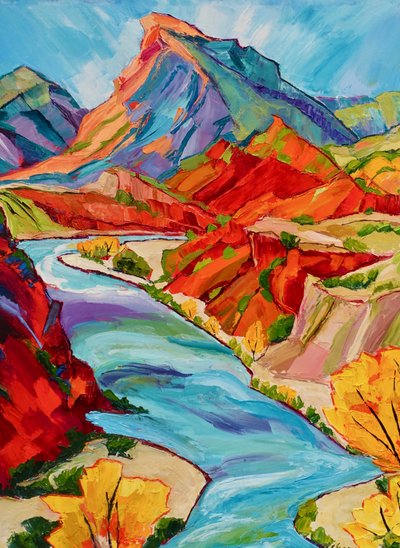 Red Rocks Blue River door Maxine Shore
