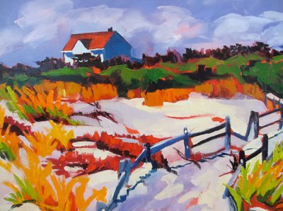 Vibrant Dunes Cottage door Maxine Shore