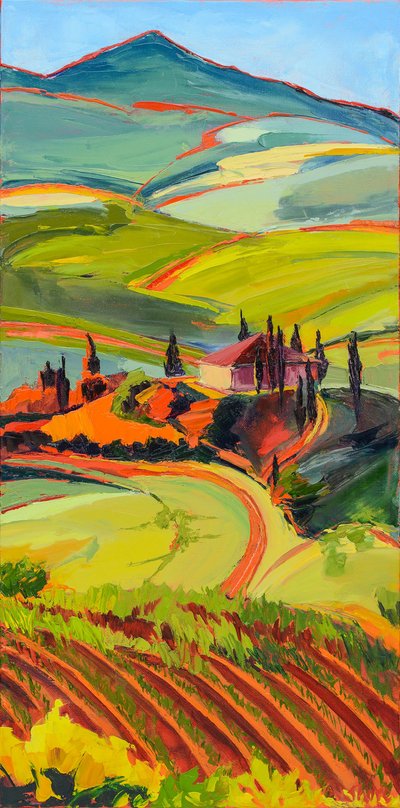Het levendige Toscaanse landschap door Maxine Shore