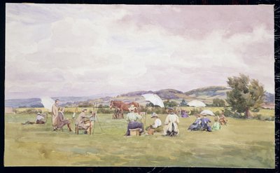 Een Schetspartij in de Cotswolds, ca. 1910 door May Francis
