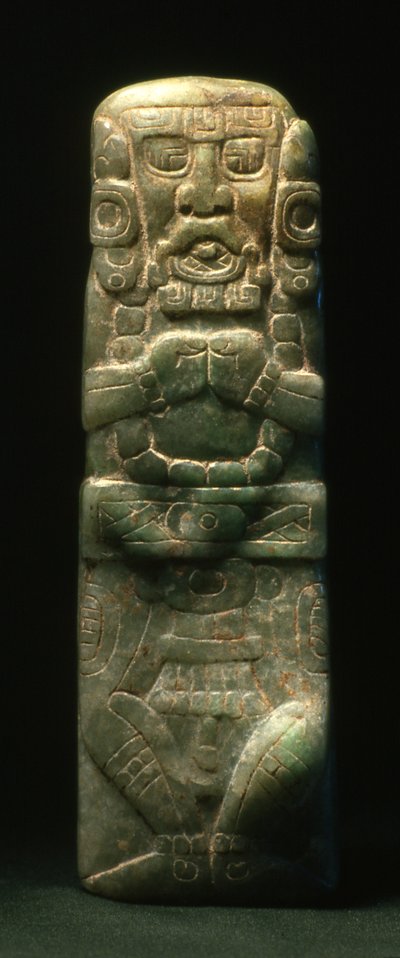 Statuette geplaatst in toewijding langs de Hiërogliefen Trap, Copan, Late Klassieke Periode (600-900) door Mayan