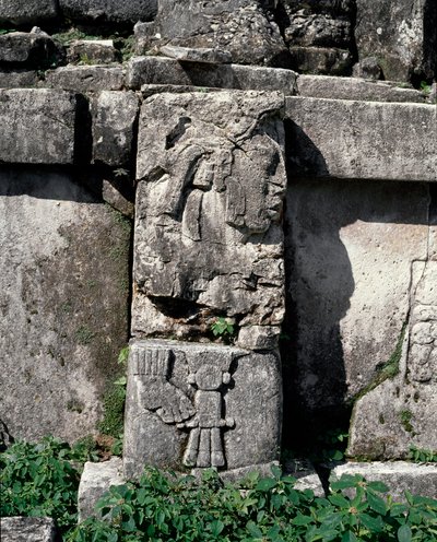 Stele in huis C, patio 2 in het paleis door Mayan