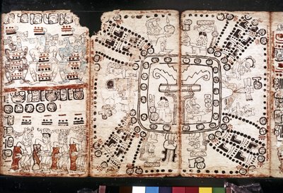 Maya-beschaving: Codex Tro-Cortesiano, midden 15e eeuw door Mayan Mayan