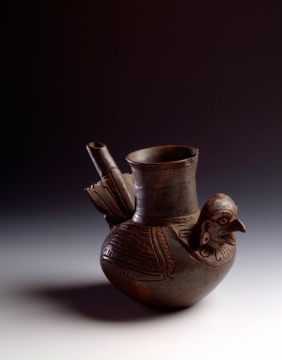 Precolumbiaanse kunst, Mayacultuur, postklassieke periode: zoomorfe kruik die een vogel voorstelt. Uit Asuncion Mita Jutiapa, Guatemala door Mayan Mayan
